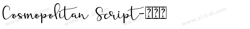 Cosmopolitan Script字体转换